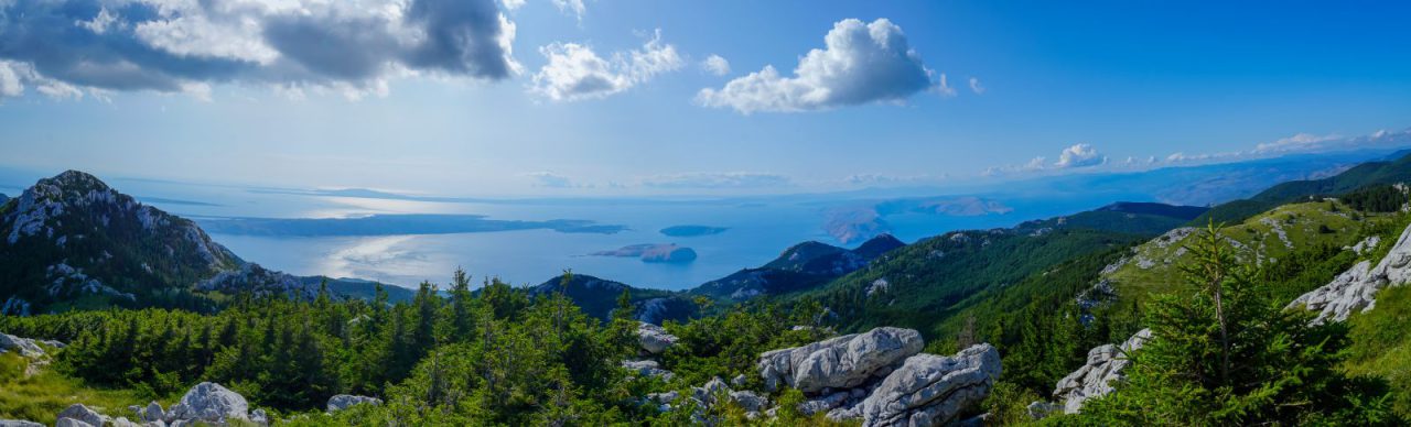 Velebit - panorama na Adriatyk